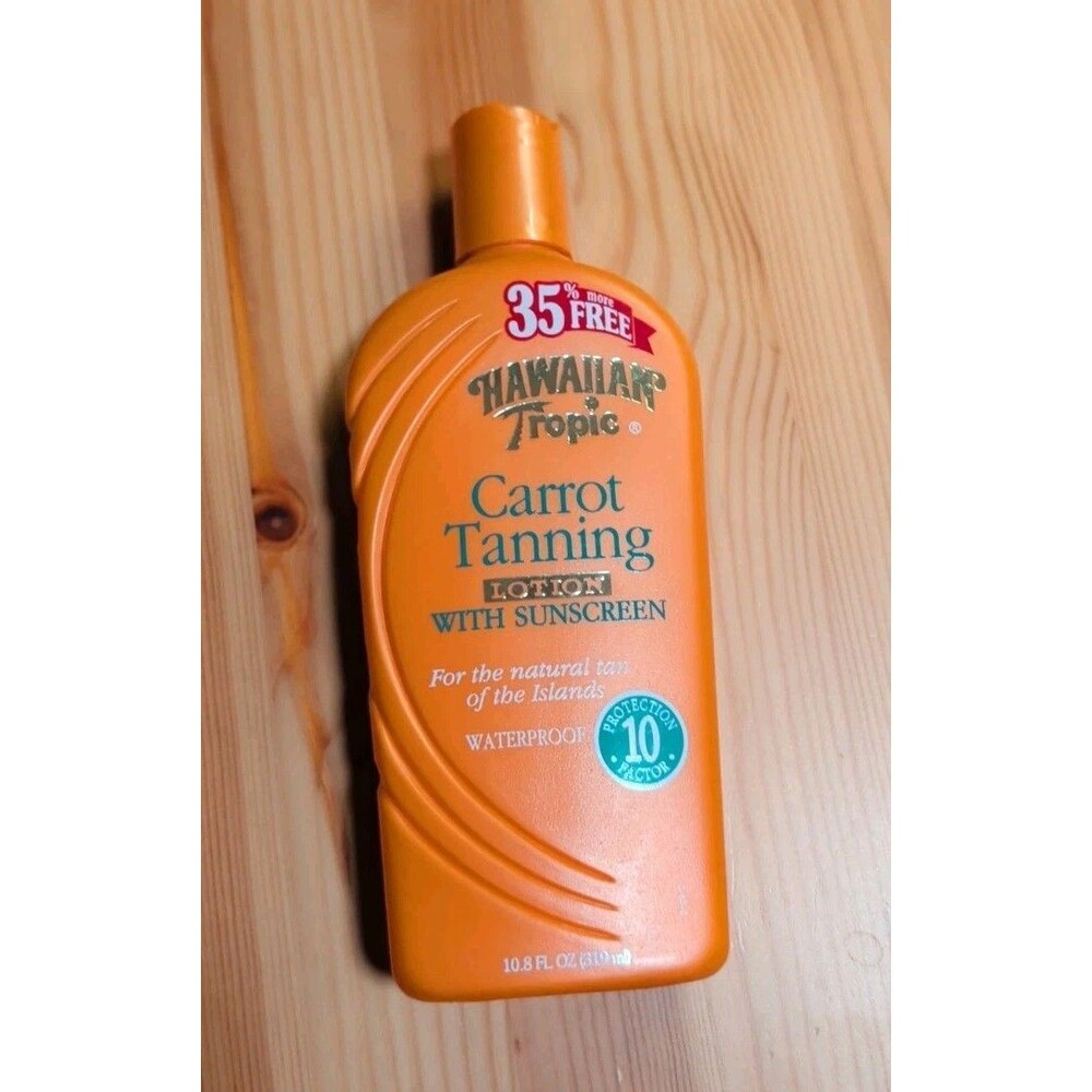 Hawaiian Tropic Carrot Tanning Lotion with Sunscreen SPF 10 - 319 mL (10.8 Oz)